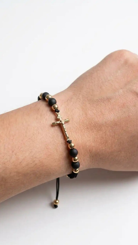 Pulsera Fe Dorada 18K